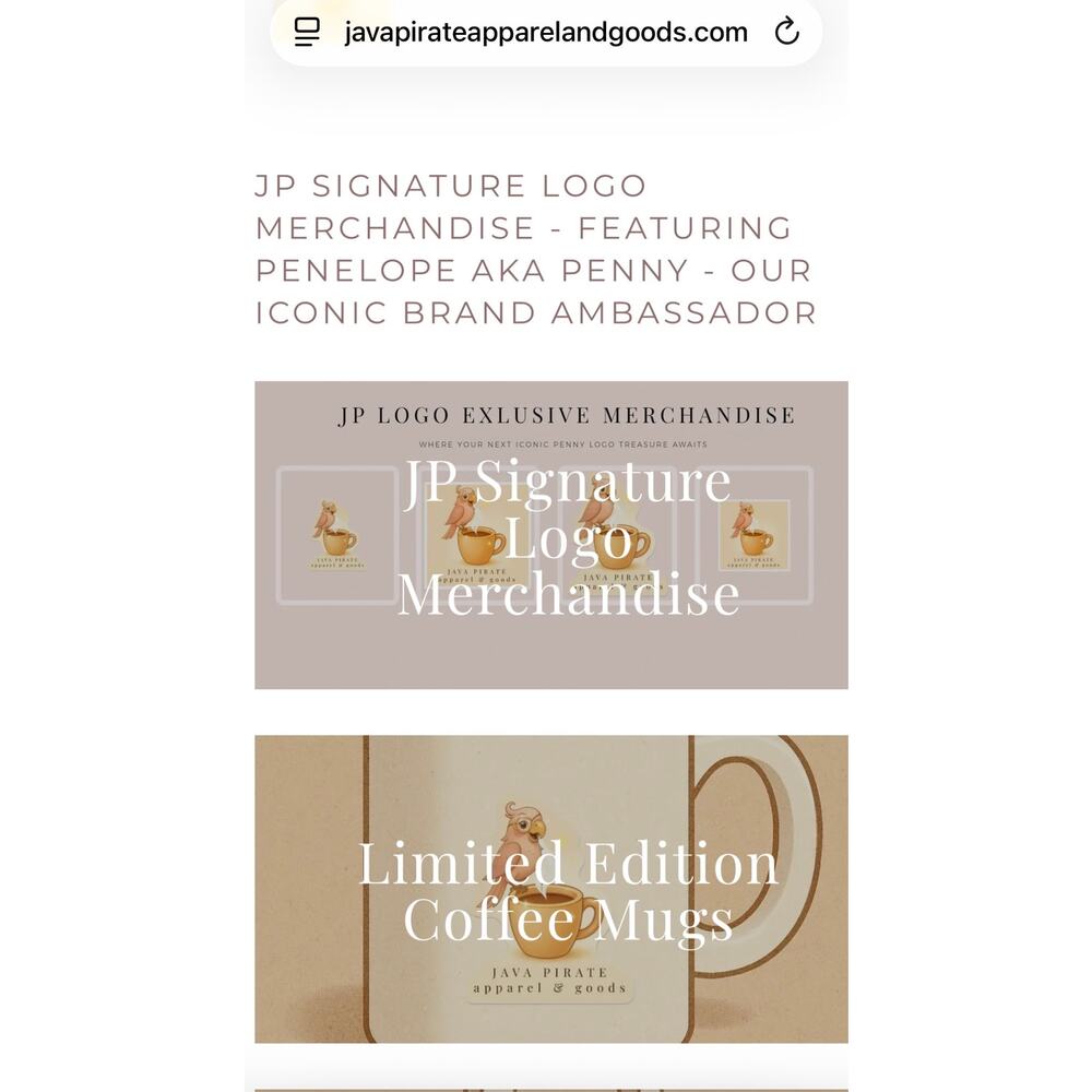Java Pirate Apparel & Goods Limited White 11 oz Signature Logo Mug Coffee Cup - Picture 3 of 10